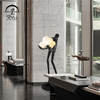 DLSS Project Lighting Big Receiption Floor Lamp Black Resin with Opal Glass Project Large Led Floor Light