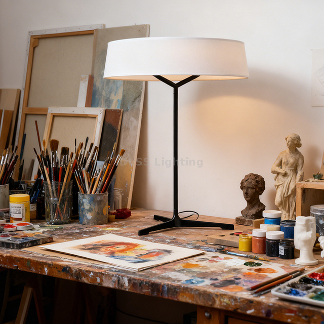 New Design Modern Decorative Table Light Indoor Bedroom Fabric Fixture Lighting Creative Led Table Lamps