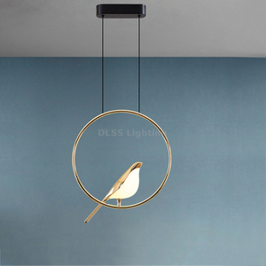 Vivid Bird Pendants Light Pendant Lamp Bird in a Loop LED Chandelier 