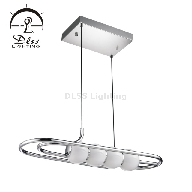 Modern Ceiling Pendant Lighting, Mid-Century Glass Globes Pendant Lamp, LED 6-Light Hanging Adjustable Chandelier 