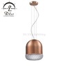 Renowed Professional Factory of Modern Lighting Set of 3 Pendant Lamp with Clear Art Glass and Copper Color Metal 9309