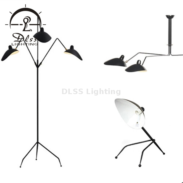 Pendant Lights Fixture, 3-Light Pendant Lamp, Black Finish E14