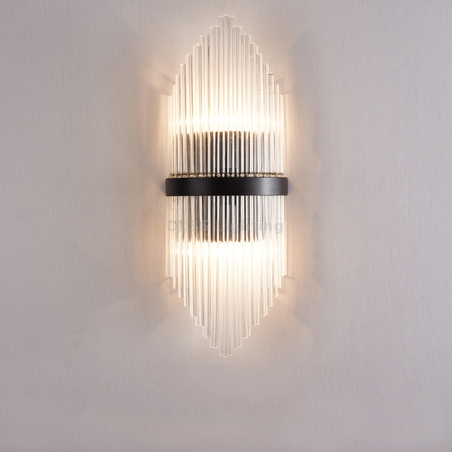 Modern Round Metal Decorative Wall Lamps Glass Shade for Home Decoration Lighting Bedroom Living Room Wall Lamp