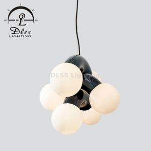 Modern Led Lighting Illuminacion Design Light Silver Black Pendant Lamp