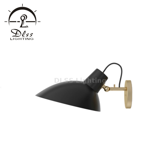 Designer 2 Heads Modern Wall Sconces Industrial Wall Lamps with Black Shade