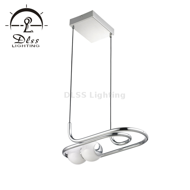 8818P Modern Pendant Lighting 10W Rectangle Chrome LED Lamp Pendant Light