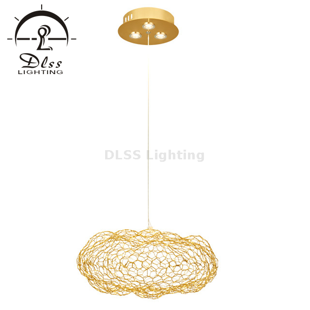 Mesh Cloud Pendant Lighting Art Deco LED White Hanging Ceiling Light Over Table Creative LED Hanging Lamp