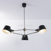 9206P Round Black Shade Down Led Chandelier Lamp for Dining Room Large Modern Chandelier Light