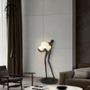 DLSS Project Lighting Big Receiption Floor Lamp Black Resin with Opal Glass Project Large Led Floor Light