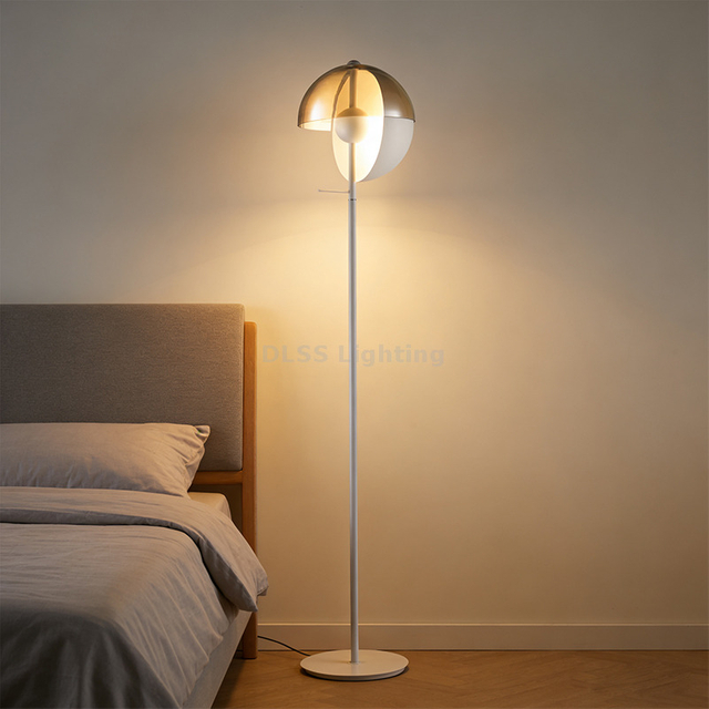 Hotel Floor Lamp European Round Modern LED Mountain Black Glass Floor Lamp