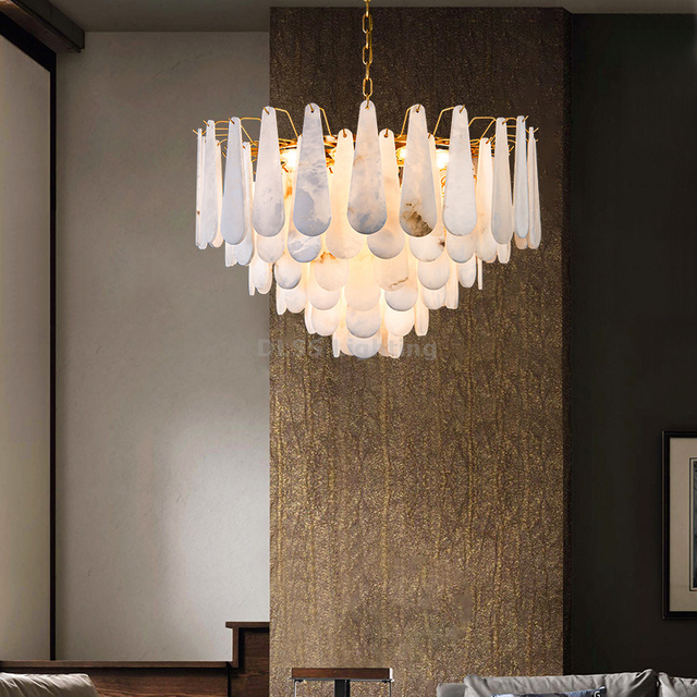 Modern Style Chandelier Hotel Decoration Marble Lighting Home Decor Pendant Lamp Indoor Bedroom Led Chandelier