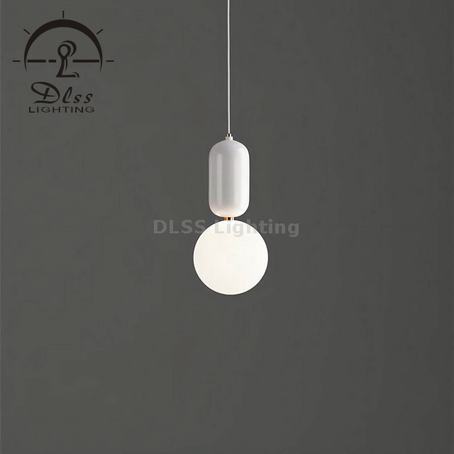 Modern Home White Glass Pendant Lamp with G9 Bulb Included