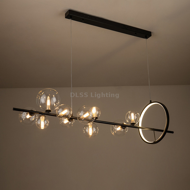 Modern Style Glass Lighting Home Indoor Kitchen Decorative Led Chandeliers
