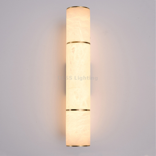 Modern Style Cylindrical Type Marble Decor Led Wall Lamps for Home Decor Led Lighting Bedroom Living Room Wall Lighting