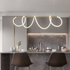 Home Decor Pendant Lamp Bedroom Room Decoration Soft Line Lamp Gold Modern Led Chandelier Lighting