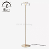 Gold Finish Amber Glass Tall Standing Designer Floor Lamps 9965