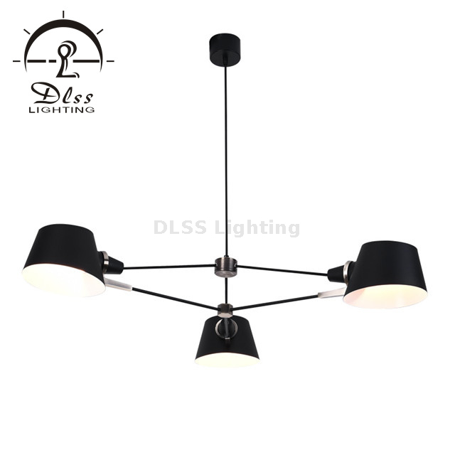 Made in China DLSS Lighting 3 Light Triangle Aluminium Shade Chandelier