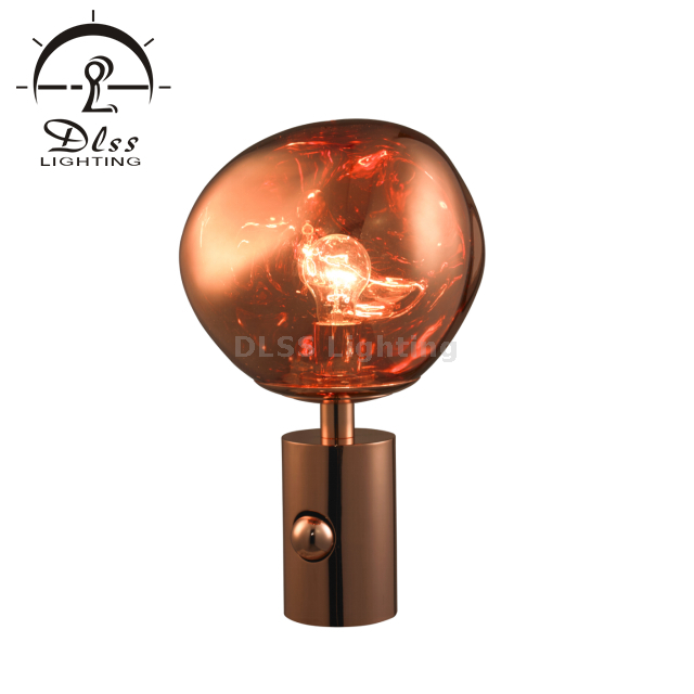 Copper Acrylic Push Buttom E27 Table Lamp 9305T