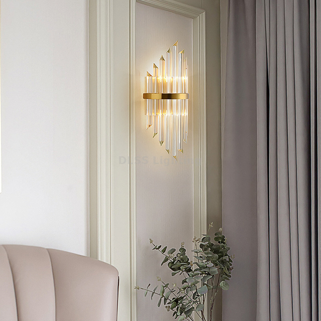 Hotel Decorative Bedroom Hallway Bedside Indoor Home Crystal Living Room Modern Wall Lamp