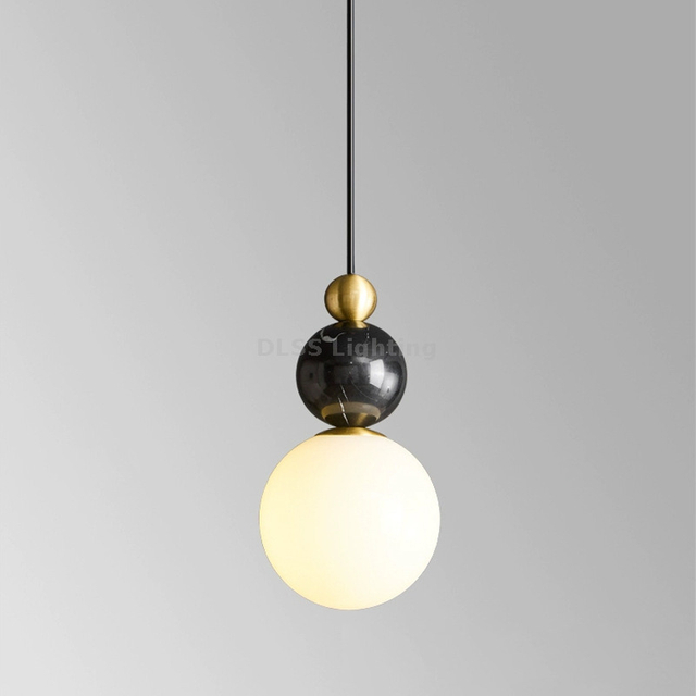 Modern Style Marble Iron Pendant Lamp Home Decor Chandelier Dining Room Kitchen Decoration Led Pendant Lighting