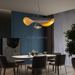 European Creative Aluminium Art Hand Paint Chandelier LED Villa Indoor Cafe Loft Pendant Hanging Lamp Bar Kitchen Dining