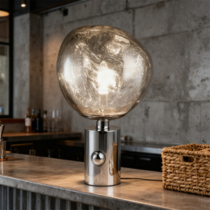 DLSS Decor Gold Acrylic with Gold Metal Base Table Lamp