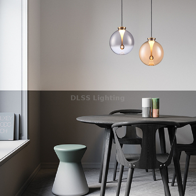 Modern Style Led Pendant Lamp for Home Living Room Decor Light Glass Lighting Glass Lamp Shade Chandelier
