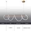 Home Decor Pendant Lamp Bedroom Room Decoration Soft Line Lamp Gold Modern Led Chandelier Lighting
