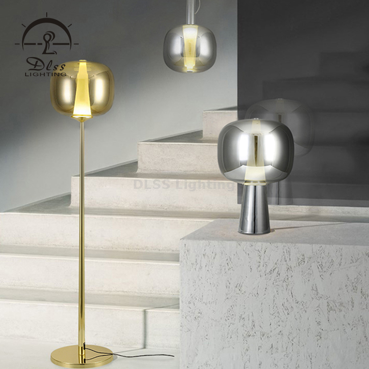 DLSS Lampadare Modern lighting Collection Gold/Silver/Copper Glass LED Table Lamp 
