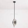 Modern Glass Bowl Pendant Light Art Glass Shade Ceiling Lamp Flush Mount Pendant Light 9285P