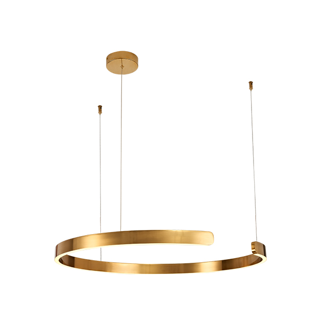 9979P Modern Brass LED Round Home Decor Pendant Lamp Chandelier Light