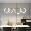 Home Decor Pendant Lamp Bedroom Room Decoration Soft Line Lamp Gold Modern Led Chandelier Lighting