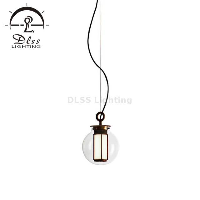 Fancy Glass Amber Smoky Hanging Pendant Lamp 10082