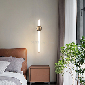 Modern Pendant Lighting Factory Vertical Metal Stick LED Hanging Lamp 10053