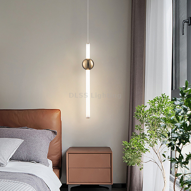 Modern Pendant Lighting Factory Vertical Metal Stick LED Hanging Lamp 10053