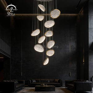 New Design Modern Luxury Indoor Metal Lobby Hanging Nordic Modern Led Ceiling Chandelier