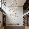 New Design Modern Luxury Indoor Metal Lobby Hanging Nordic Modern Led Ceiling Chandelier